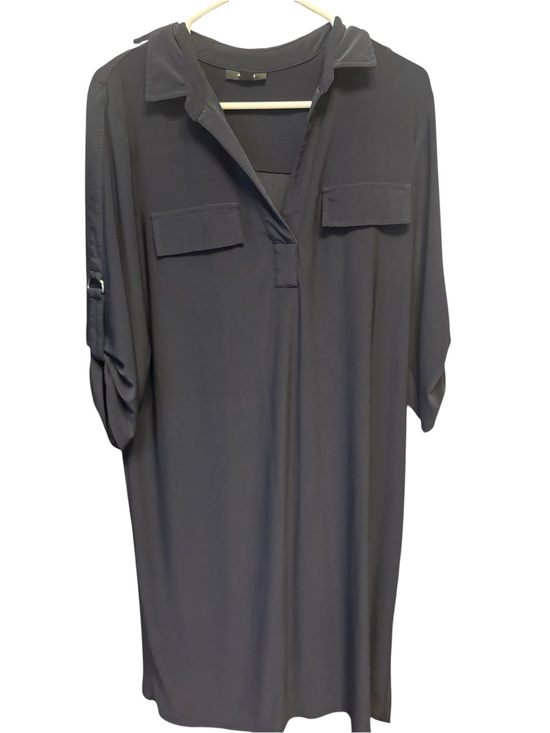 Alfani Tops - Alfani Black Roll-Tab Shirt Tunic